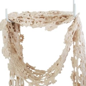 Handmade Beige/Off White OS Pre-owned Scarf or Clothing Accent